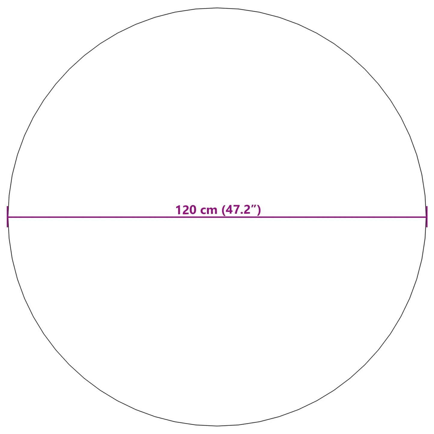 Bereichsteppiche Rund SIROLO Anthrazit Ø 120 CM Polyester