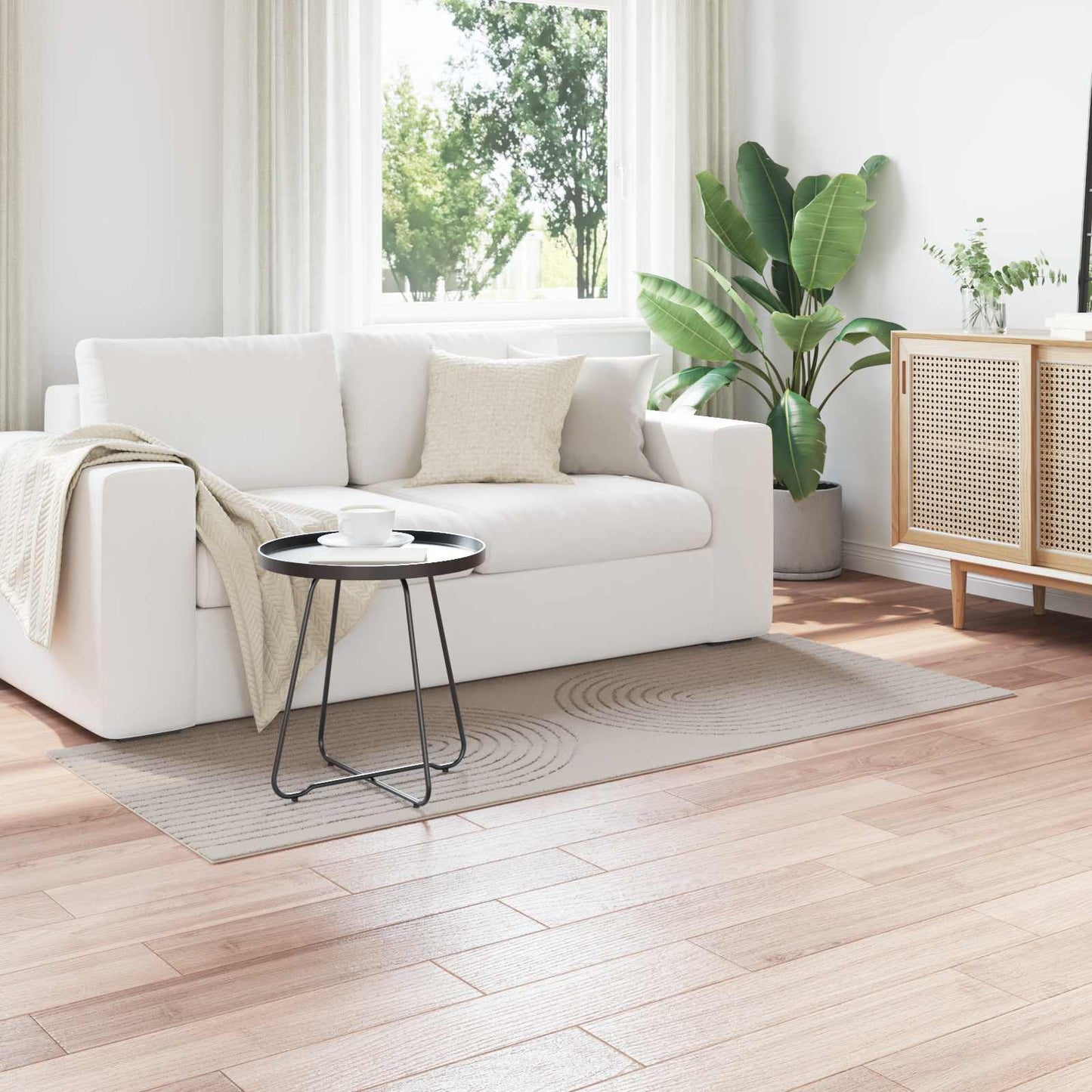 vidaXL Bereichsteppiche Rechtwinklig HUARTE Creme 200 x 80 cm