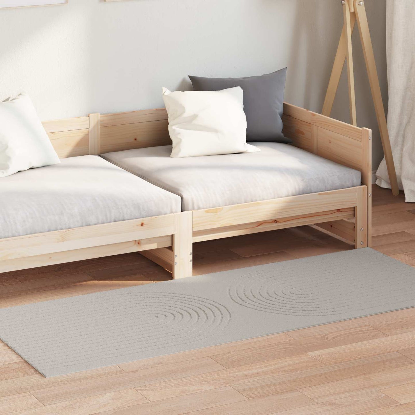 vidaXL Bereichsteppiche Rechtwinklig HUARTE Creme 200 x 80 cm