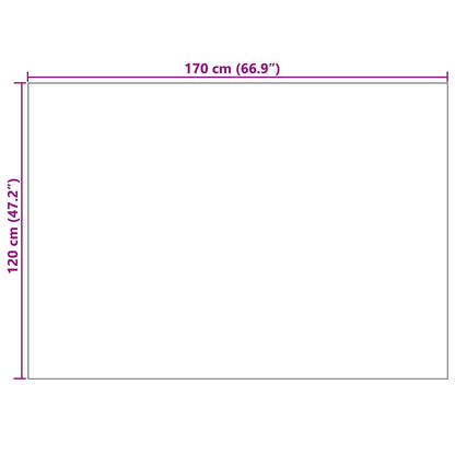 vidaXL Bereichsteppiche HUARTE Creme 170 x 120 cm Polyester