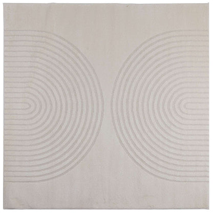 vidaXL Bereichsteppiche Quadratisch HUARTE Creme 240 x 240 cm