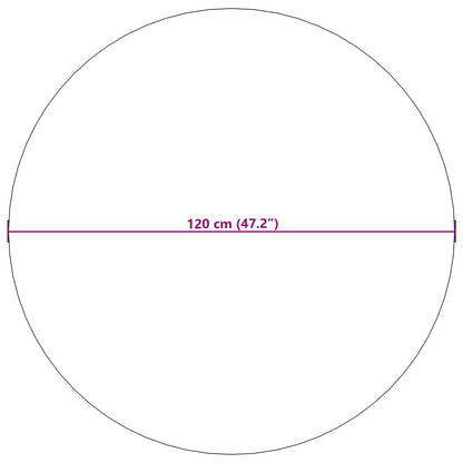 vidaXL Bereichsteppiche Rund HUARTE Creme Ø 120 CM Polyester