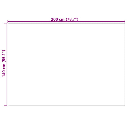 vidaXL Bereichsteppiche HUARTE Beige 200 x 140 cm Polyester
