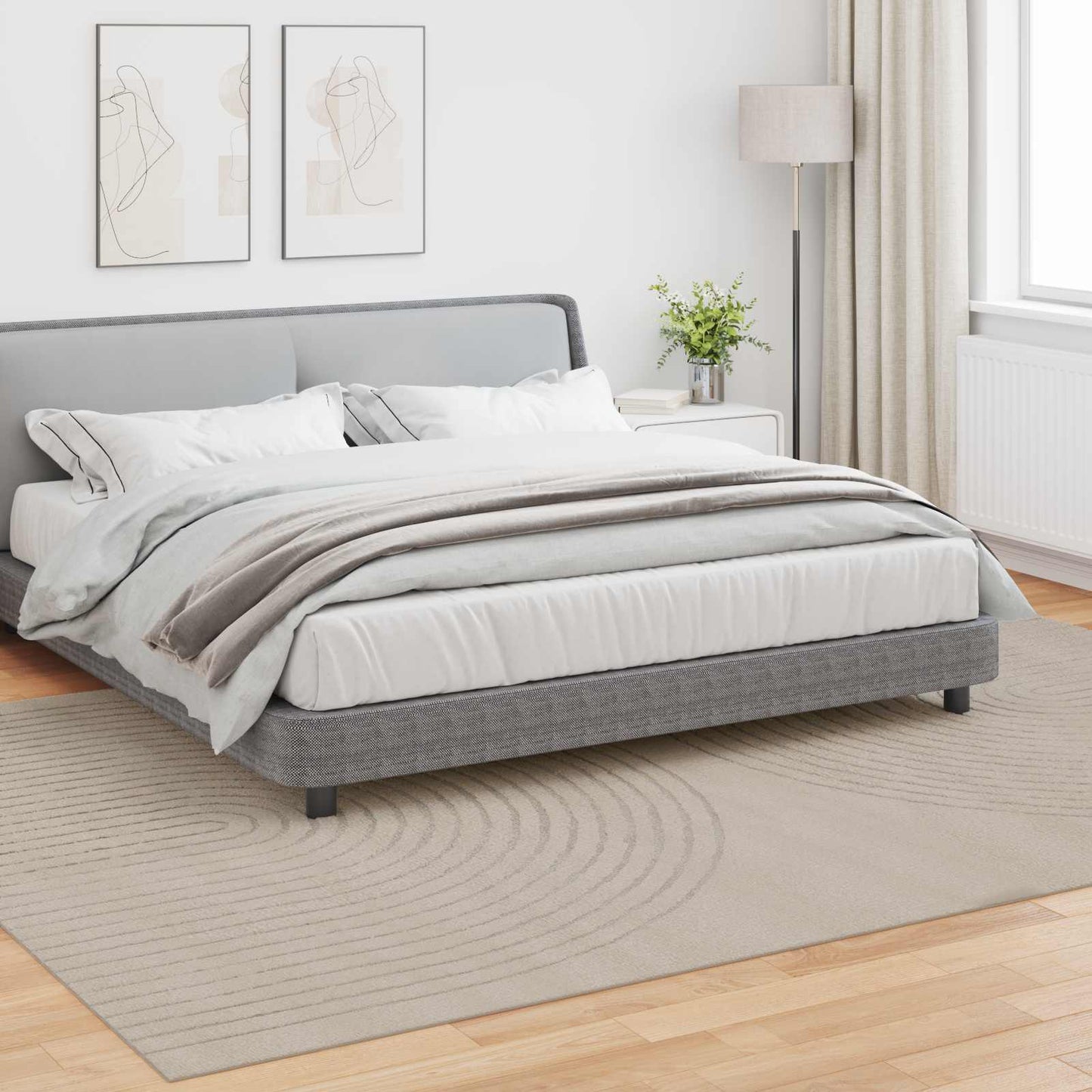 vidaXL Bereichsteppiche HUARTE Beige 280 x 200 cm Polyester