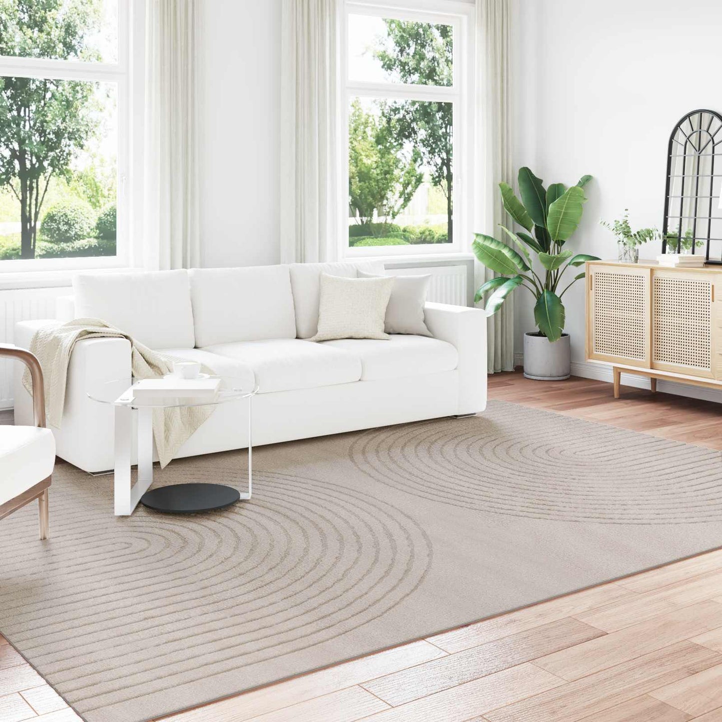 vidaXL Bereichsteppiche HUARTE Beige 340 x 240 cm Polyester