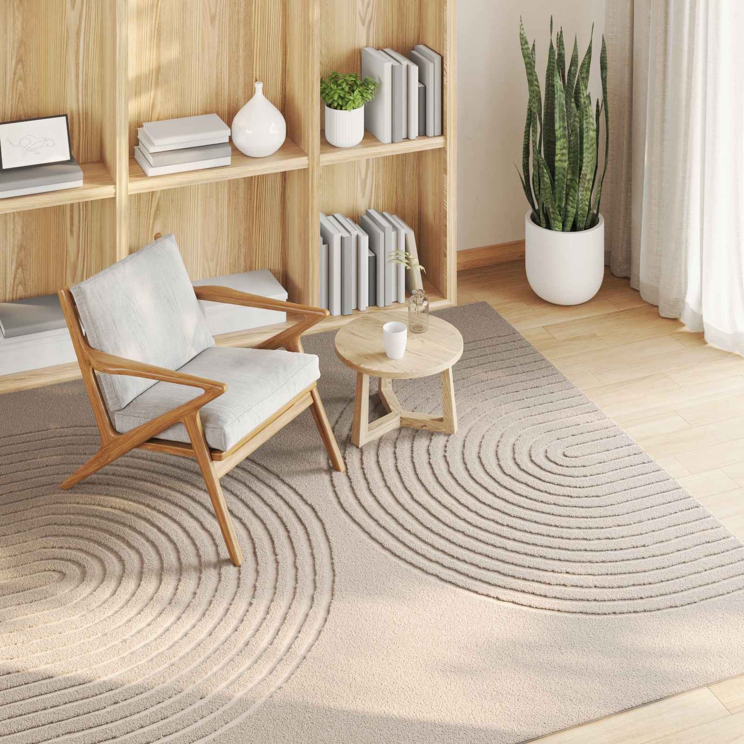 vidaXL Bereichsteppiche Quadratisch HUARTE Beige 120 x 120 cm