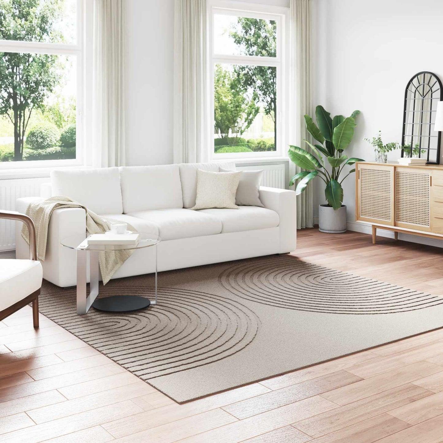 vidaXL Bereichsteppiche Quadratisch HUARTE Beige 240 x 240 cm