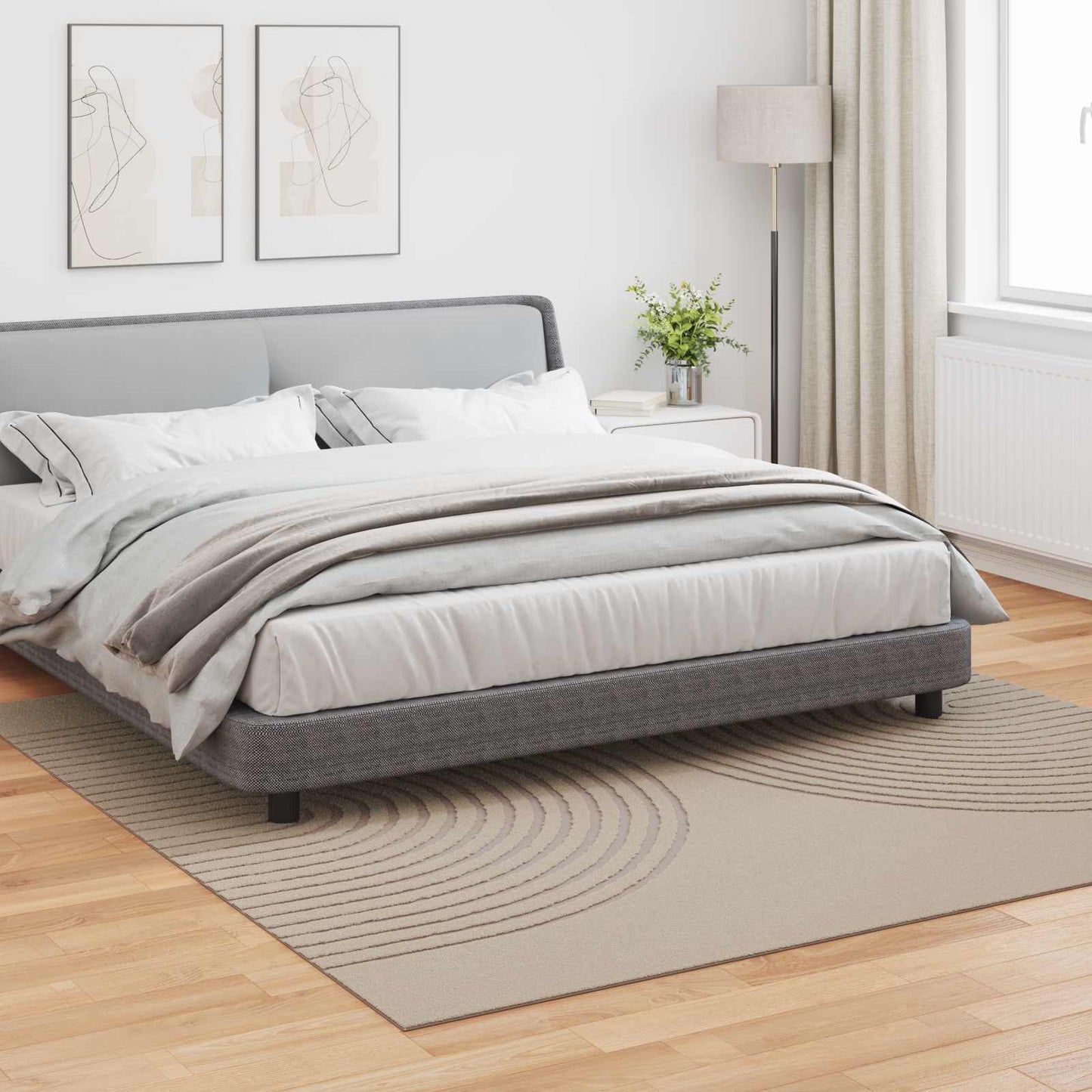 vidaXL Bereichsteppiche Quadratisch HUARTE Beige 240 x 240 cm