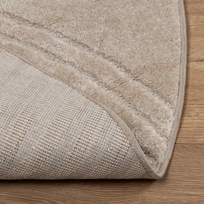 vidaXL Bereichsteppiche Rund HUARTE Beige Ø 200 CM Polyester