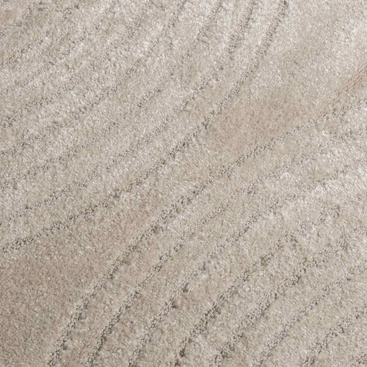 vidaXL Bereichsteppiche Rund HUARTE Beige Ø 200 CM Polyester