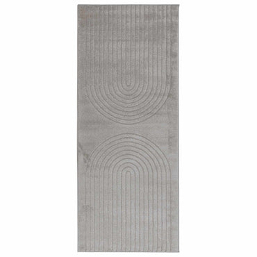 vidaXL Bereichsteppiche Rechtwinklig HUARTE Grau 200 x 80 cm Polyester
