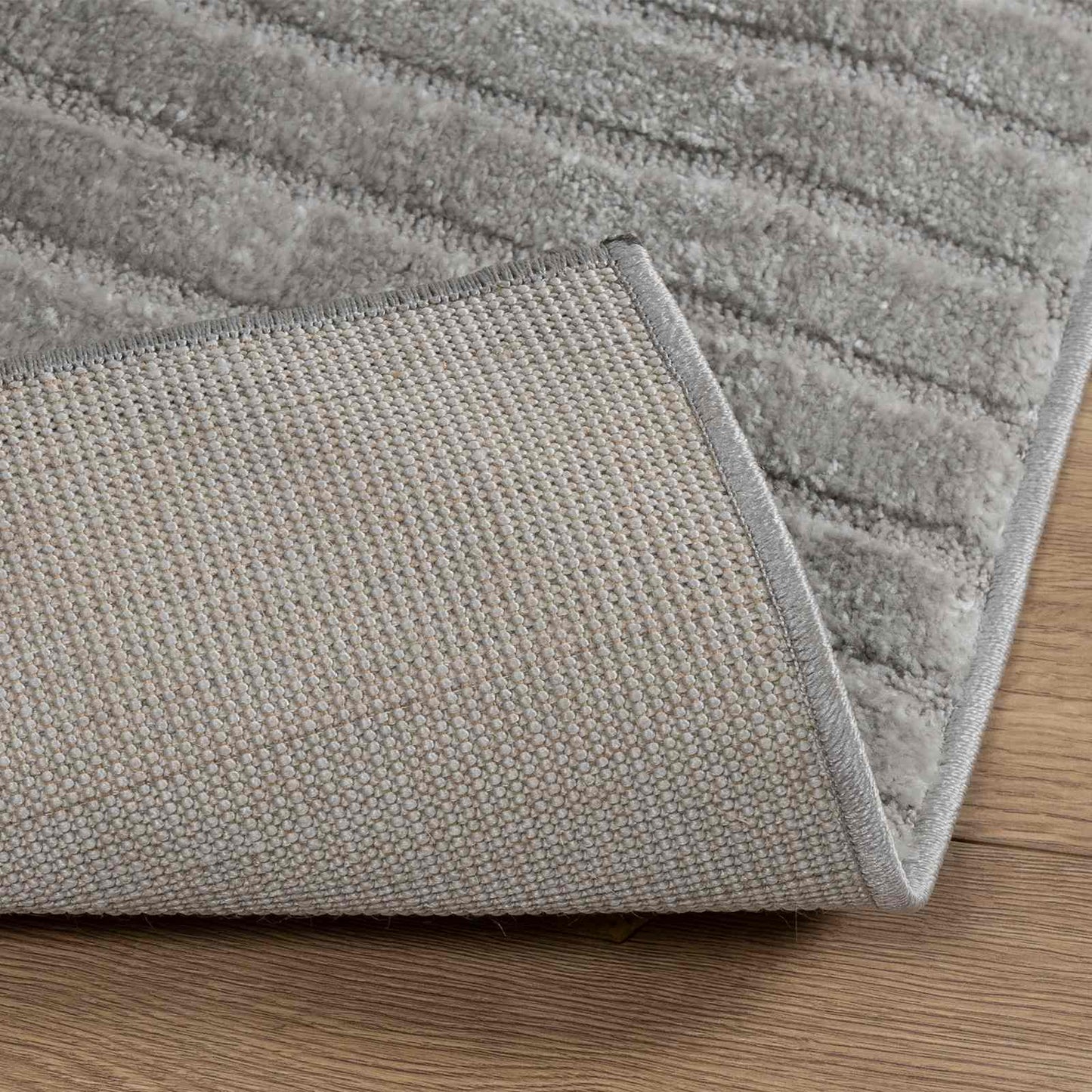 vidaXL Bereichsteppiche Quadratisch HUARTE Grau 120 x 120 cm Polyester