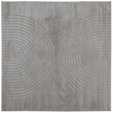 vidaXL Bereichsteppiche Quadratisch HUARTE Grau 120 x 120 cm Polyester