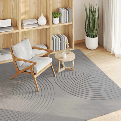 vidaXL Bereichsteppiche Quadratisch HUARTE Grau 200 x 200 cm Polyester