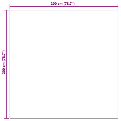vidaXL Bereichsteppiche Quadratisch HUARTE Grau 200 x 200 cm Polyester