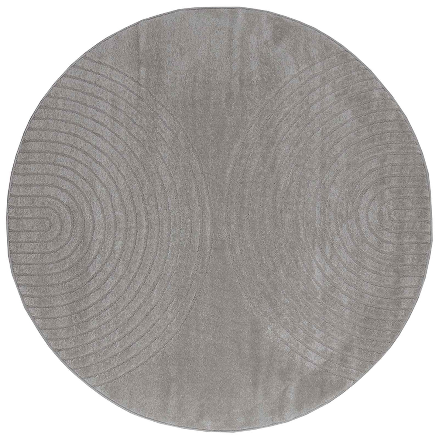 vidaXL Bereichsteppiche Rund HUARTE Grau Ø 160 CM Polyester