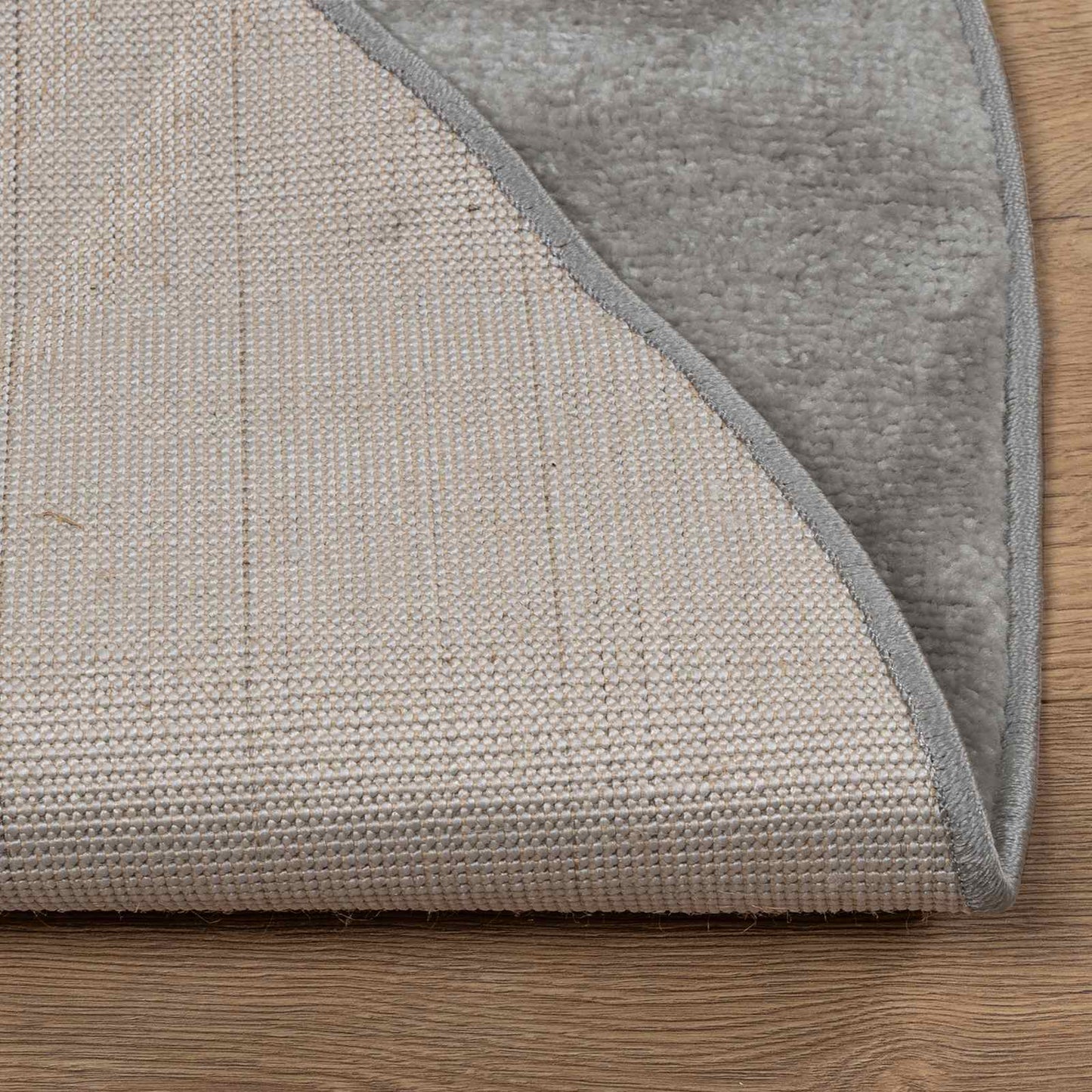 vidaXL Bereichsteppiche Rund HUARTE Grau Ø 200 CM Polyester