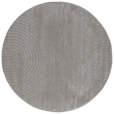 vidaXL Bereichsteppiche Rund HUARTE Grau Ø 200 CM Polyester