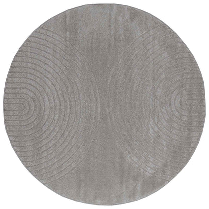 vidaXL Bereichsteppiche Rund HUARTE Grau Ø 200 CM Polyester