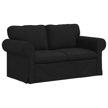 Sofa Set 2 pcs Schwarz 155 x 82 x 80 cm Stoff