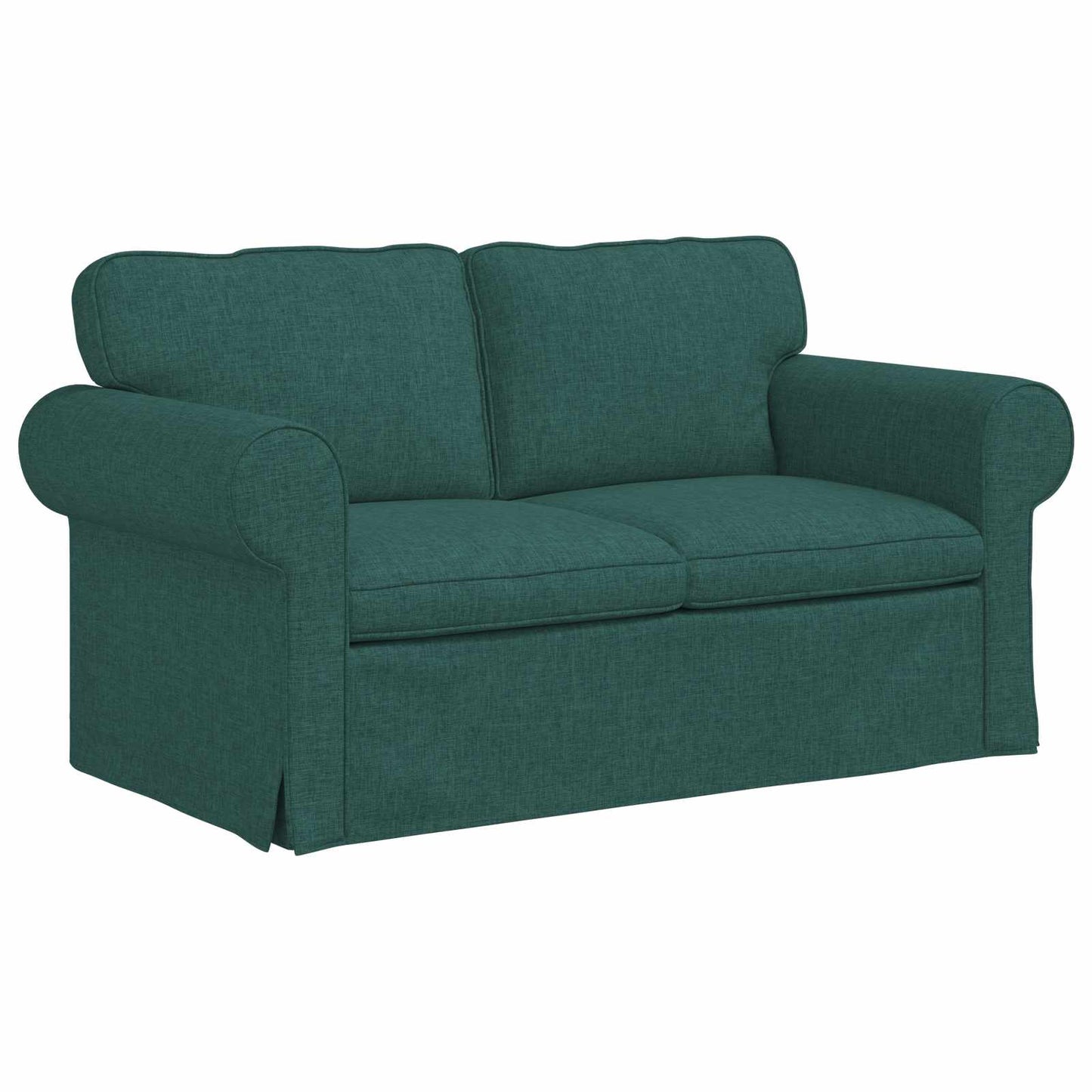 vidaXL Sofa 2 pcs Dunkelgrün 155 x 82 x 80 cm Stoff