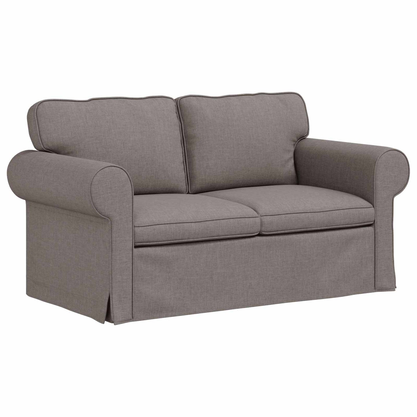 vidaXL Sofa 2 pcs Taupe 155 x 82 x 80 cm Stoff