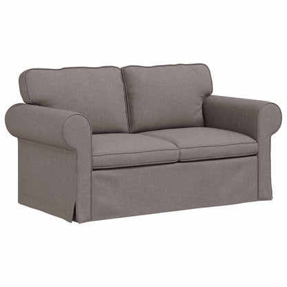 vidaXL Sofa 2 pcs Taupe 155 x 82 x 80 cm Stoff