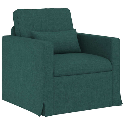 Sofa 2 pcs Dunkelgrün 139 x 78 x 80 cm Stoff