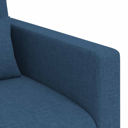 Sofa Set 2 pcs Blau 139 x 78 x 80 cm Stoff