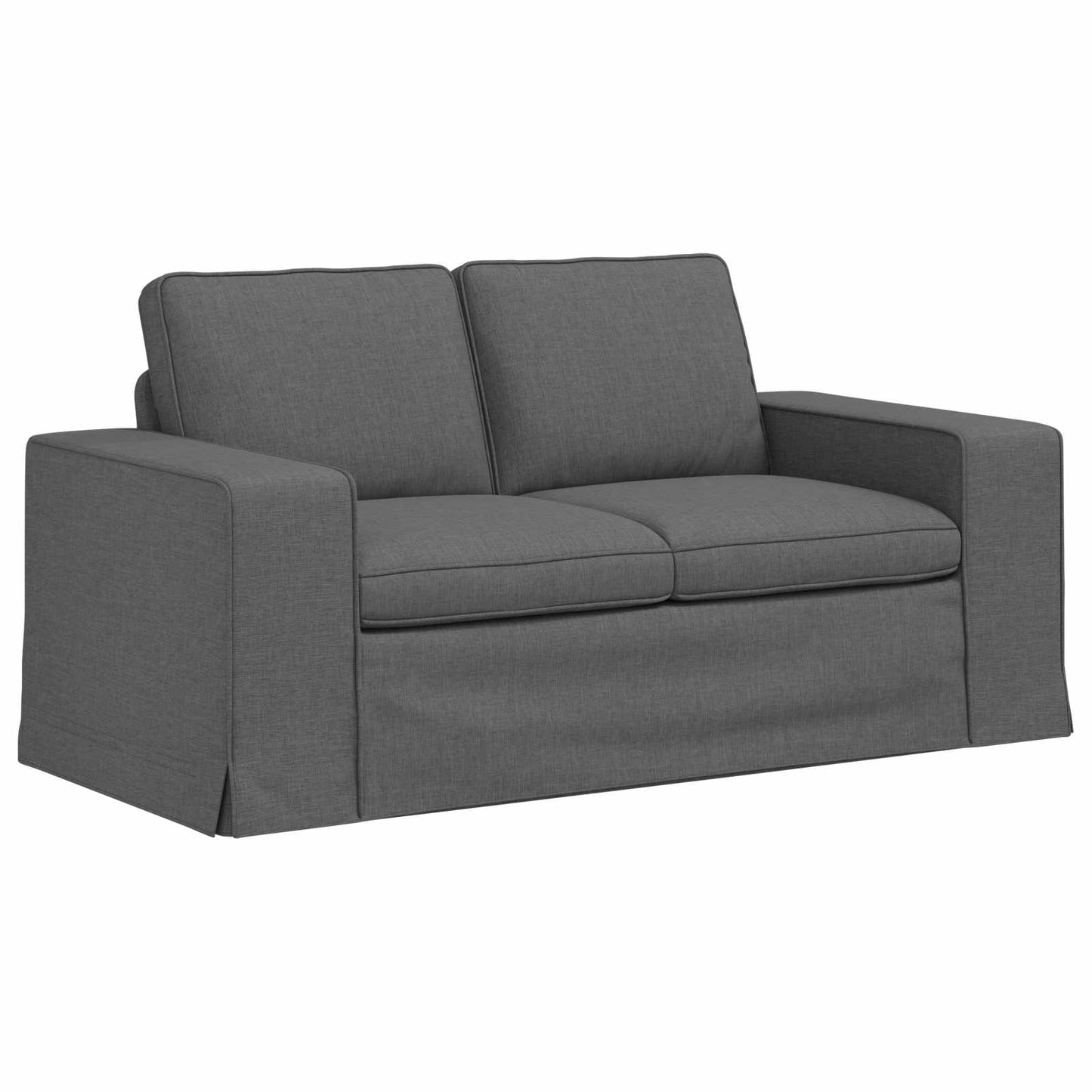 vidaXL Sofa 2 pcs Dunkelgrau 182 x 80 x 82 cm Stoff