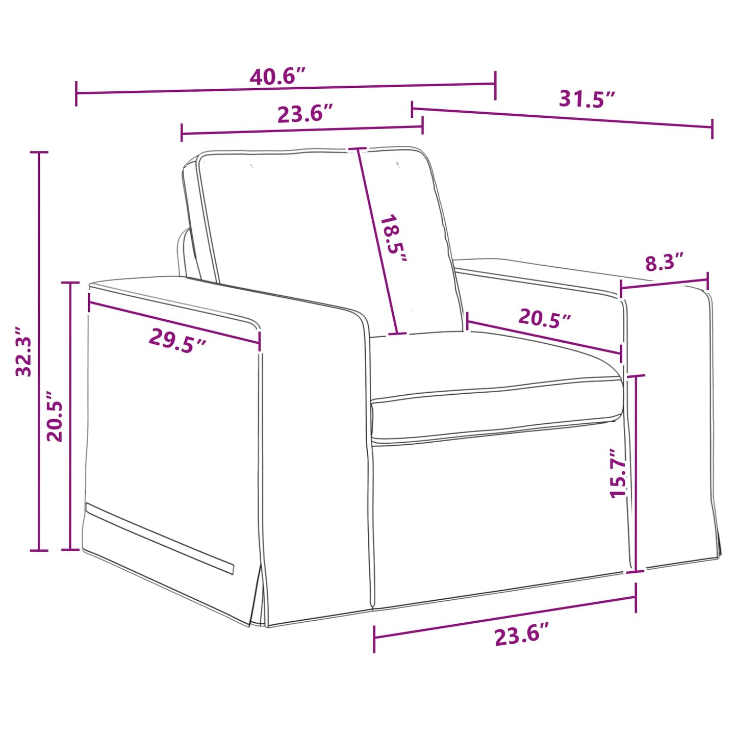vidaXL Sofa 2 pcs Dunkelgrau 182 x 80 x 82 cm Stoff
