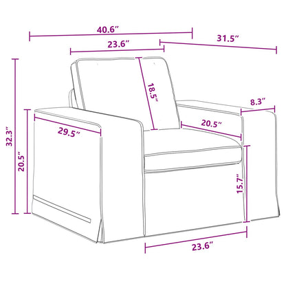 vidaXL Sofa 2 pcs Dunkelgrau 182 x 80 x 82 cm Stoff