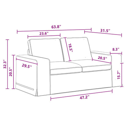 vidaXL Sofa 2 pcs Dunkelgrau 182 x 80 x 82 cm Stoff