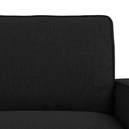 Sofa Set 2 pcs Schwarz 182 x 80 x 82 cm Stoff