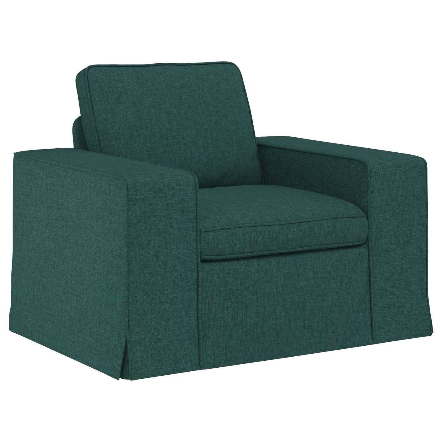 vidaXL Sofa 2 pcs Dunkelgrün 182 x 80 x 82 cm Stoff