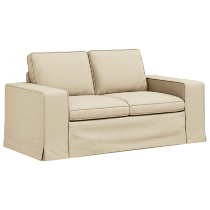 vidaXL Sofa 2 pcs Creme 182 x 80 x 82 cm Stoff