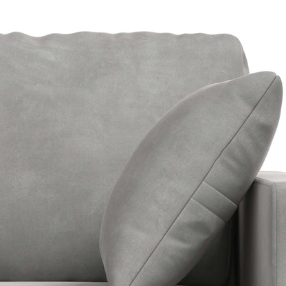 vidaXL Sofa 2 pcs Hellgrau 138 x 78 x 80 cm Samt
