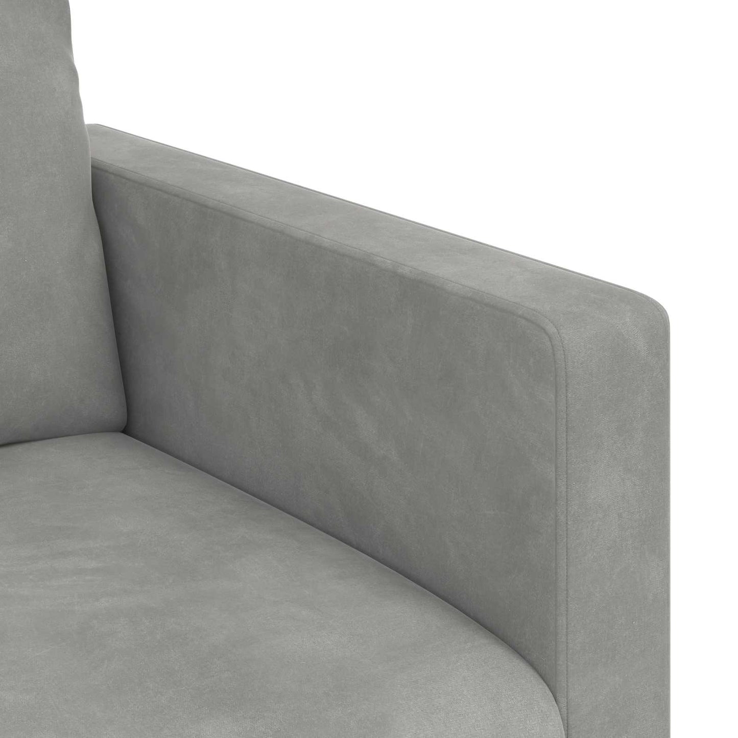 vidaXL Sofa 2 pcs Hellgrau 138 x 78 x 80 cm Samt