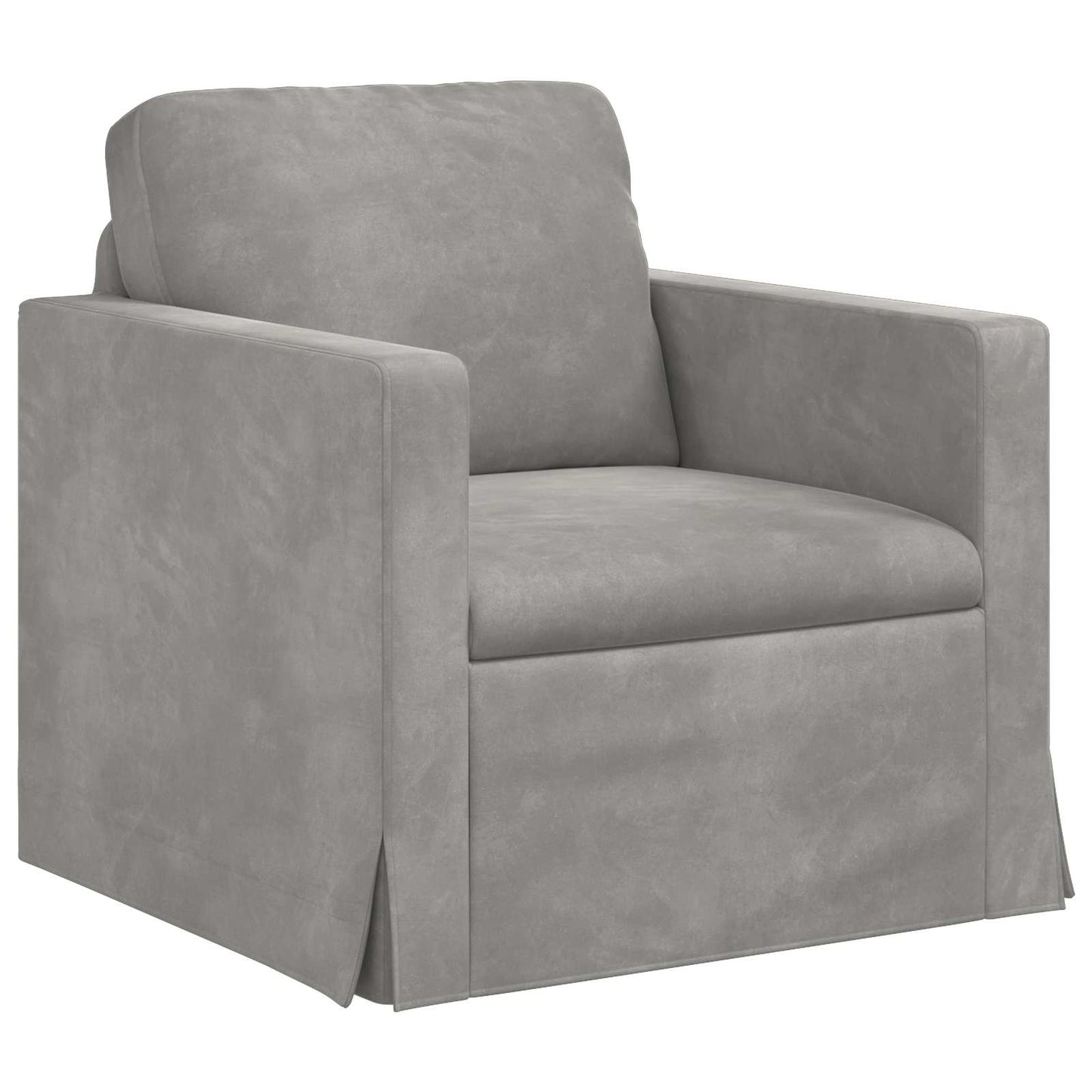 vidaXL Sofa 2 pcs Hellgrau 138 x 78 x 80 cm Samt