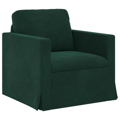 vidaXL Sofa 2 pcs Dunkelgrün 138 x 78 x 80 cm Samt