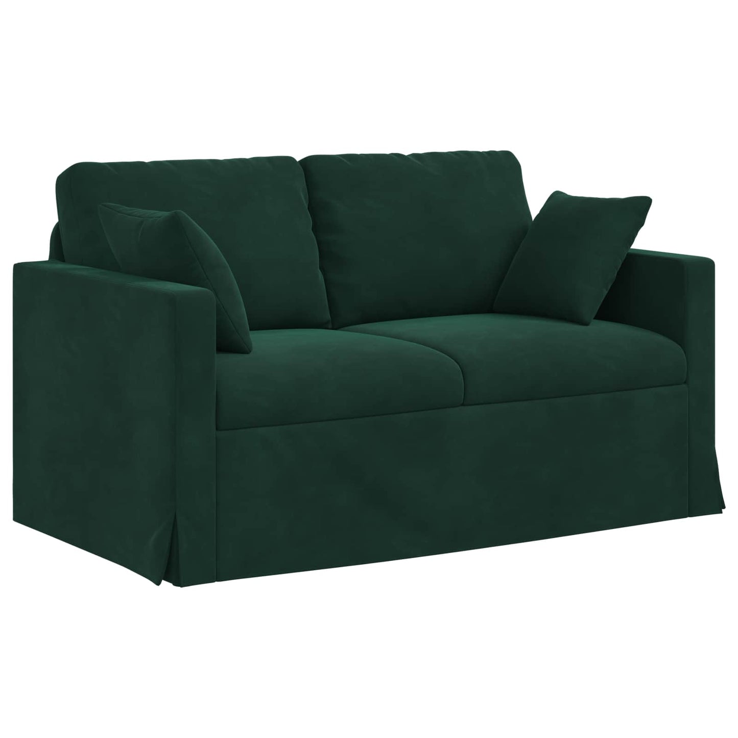 vidaXL Sofa 2 pcs Dunkelgrün 138 x 78 x 80 cm Samt