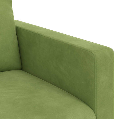 vidaXL Sofa 2 pcs Hellgrün 138 x 78 x 80 cm Samt