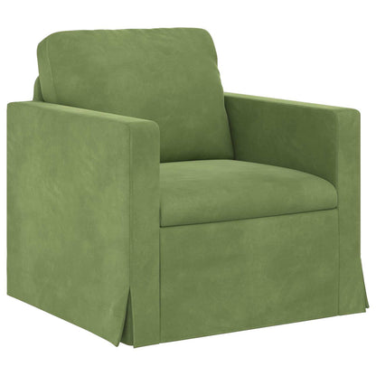 vidaXL Sofa 2 pcs Hellgrün 138 x 78 x 80 cm Samt