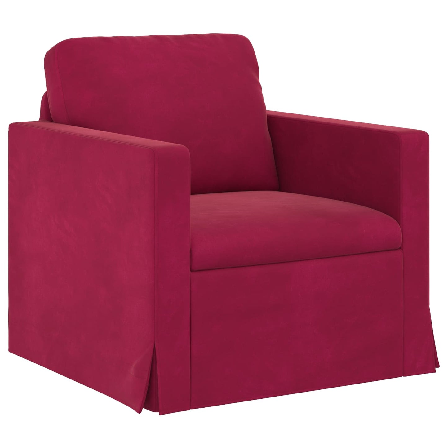 vidaXL Sofa 2 pcs Weinrot 138 x 78 x 80 cm Samt