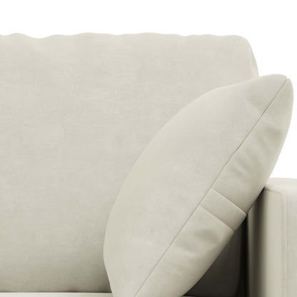 vidaXL Sofa 2 pcs Creme 138 x 78 x 80 cm Samt