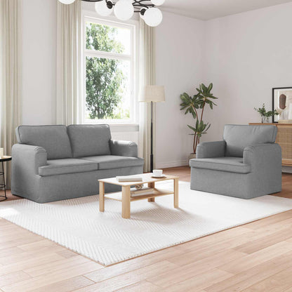 vidaXL Sofa 2 pcs Hellgrau 144 x 80 x 85 cm Stoff