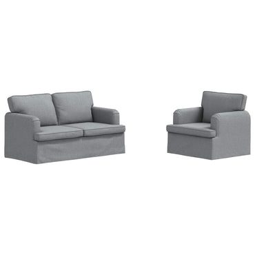 vidaXL Sofa 2 pcs Hellgrau 144 x 80 x 85 cm Stoff
