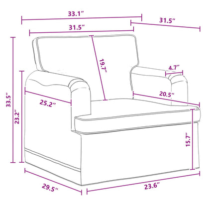 vidaXL Sofa 2 pcs Dunkelgrau 144 x 80 x 85 cm Stoff