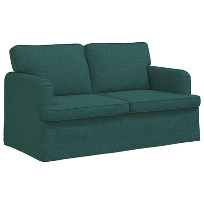 Sofa Set 2 pcs Dunkelgrün 144 x 80 x 85 cm Stoff