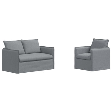 vidaXL Sofa 2 pcs Hellgrau 136 x 82 x 85 cm Stoff